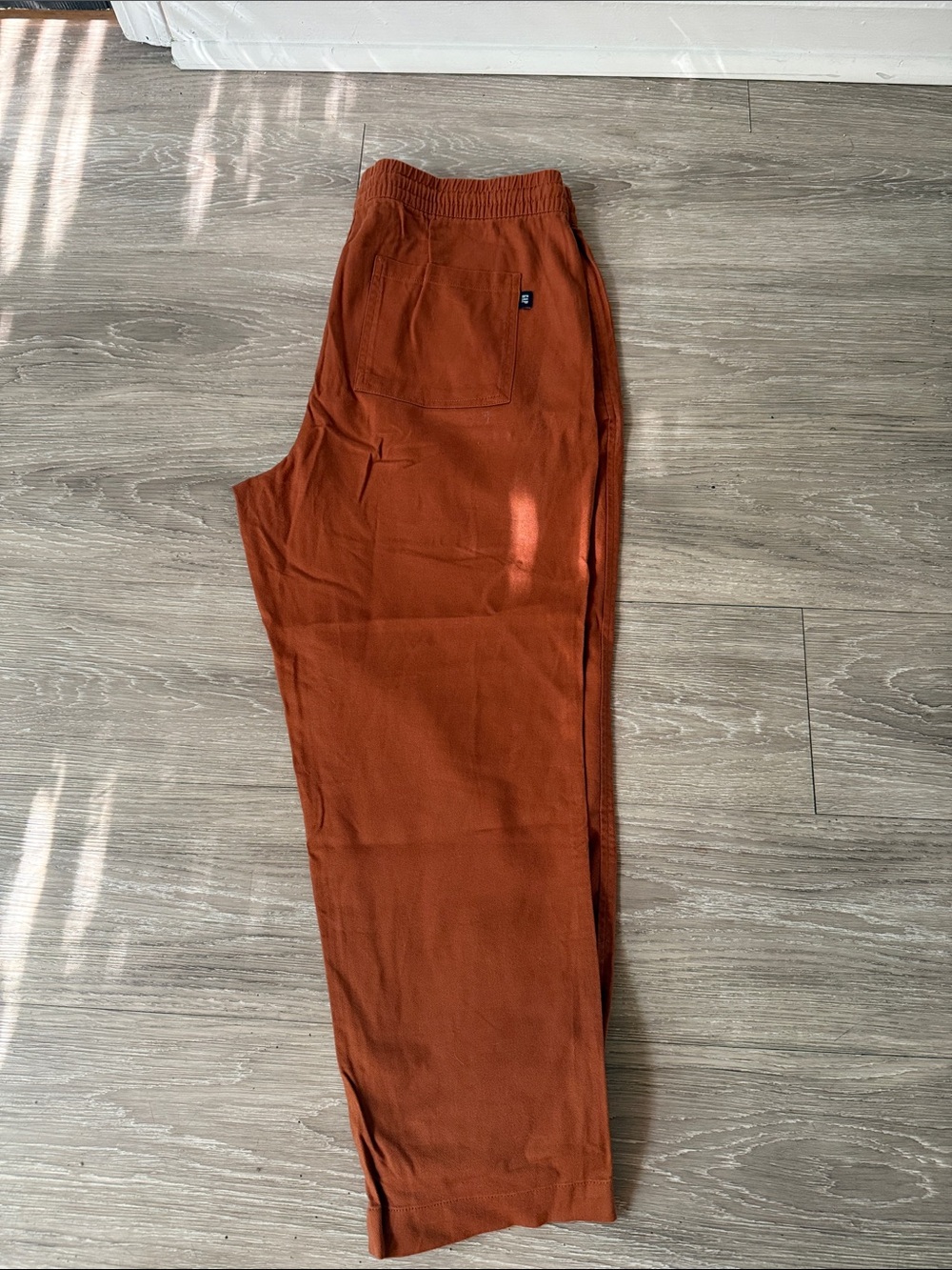 Rust Drawstring Casual Pants - Picture 3 of 3